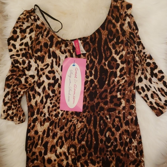 Plus Leopard bodycon dress - Picture 2 of 2